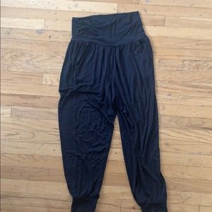 Plain black yoga harem pants